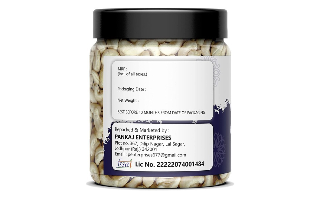 Foodery Cashew Nuts    Plastic Jar  250 grams